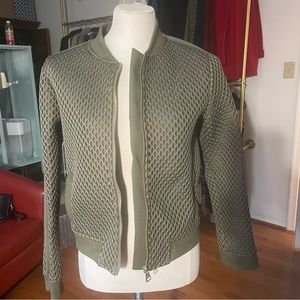 Madden girl Olive green, bomber style jacket shirt, large.